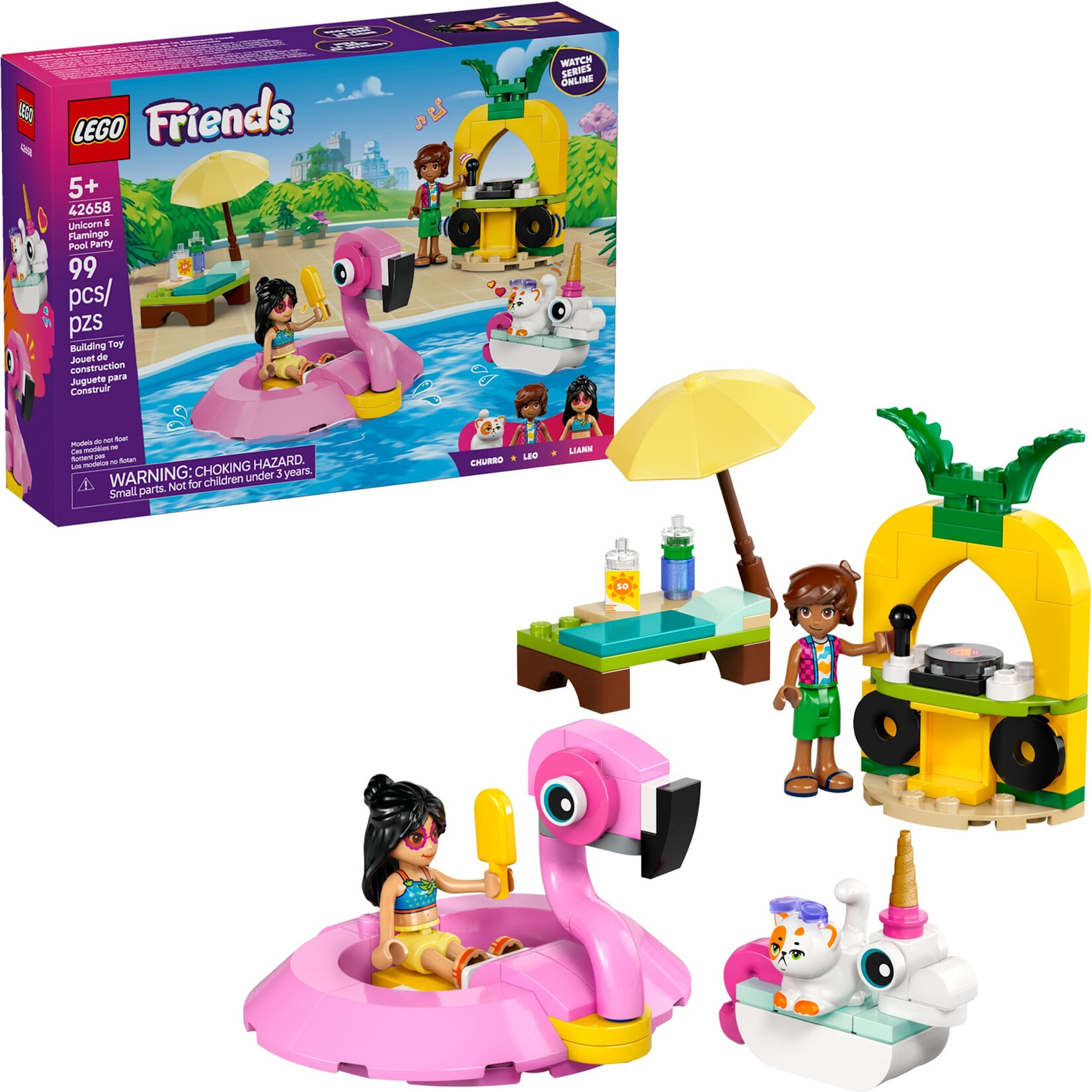 LEGO Zwembadfeestje met flamingo en eenhoorn - 42658