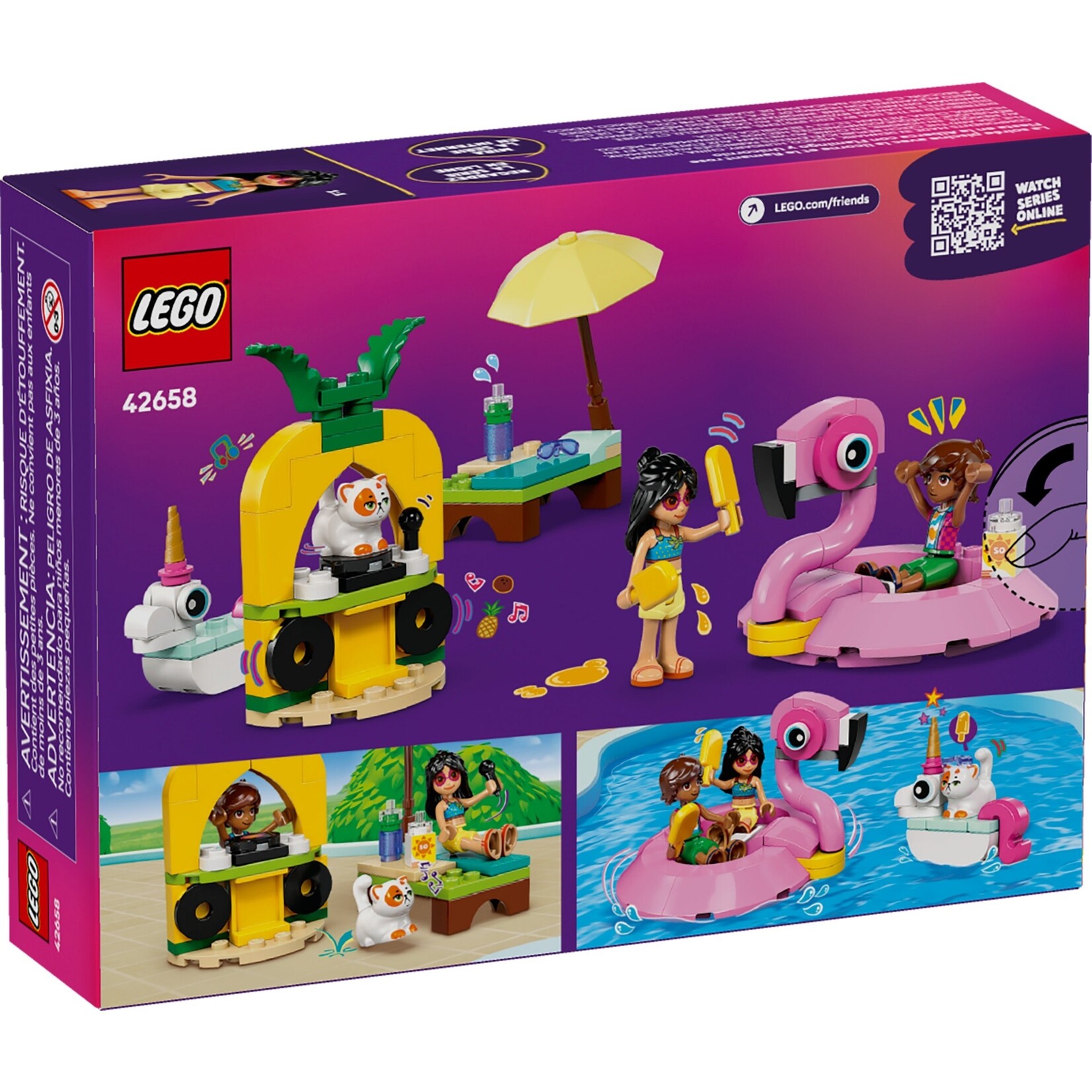LEGO Zwembadfeestje met flamingo en eenhoorn - 42658