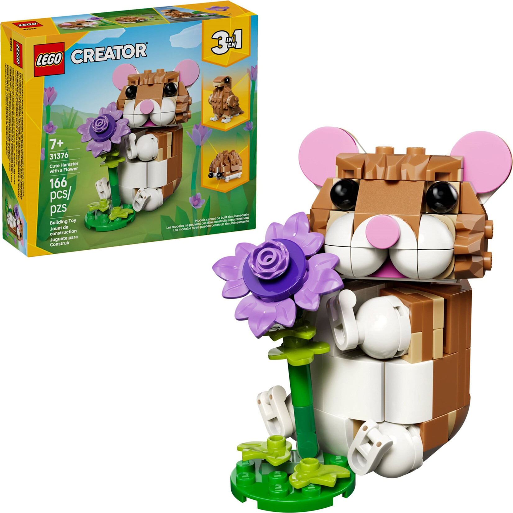 LEGO Schattige hamster met bloem - 31376