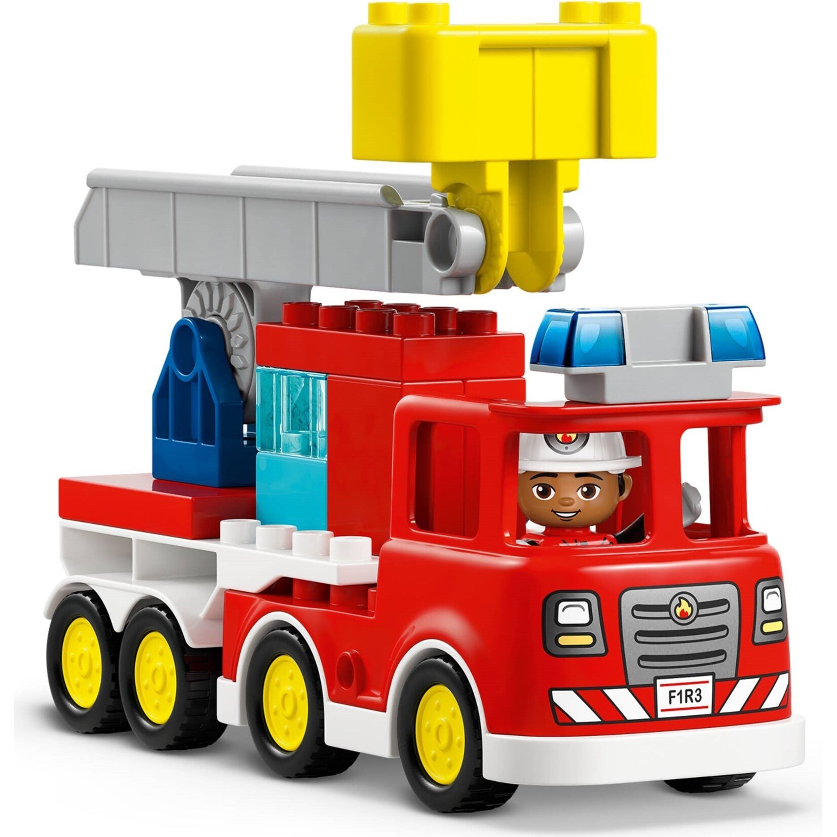 LEGO Brandweertruck met slang en brandweerman - 10473