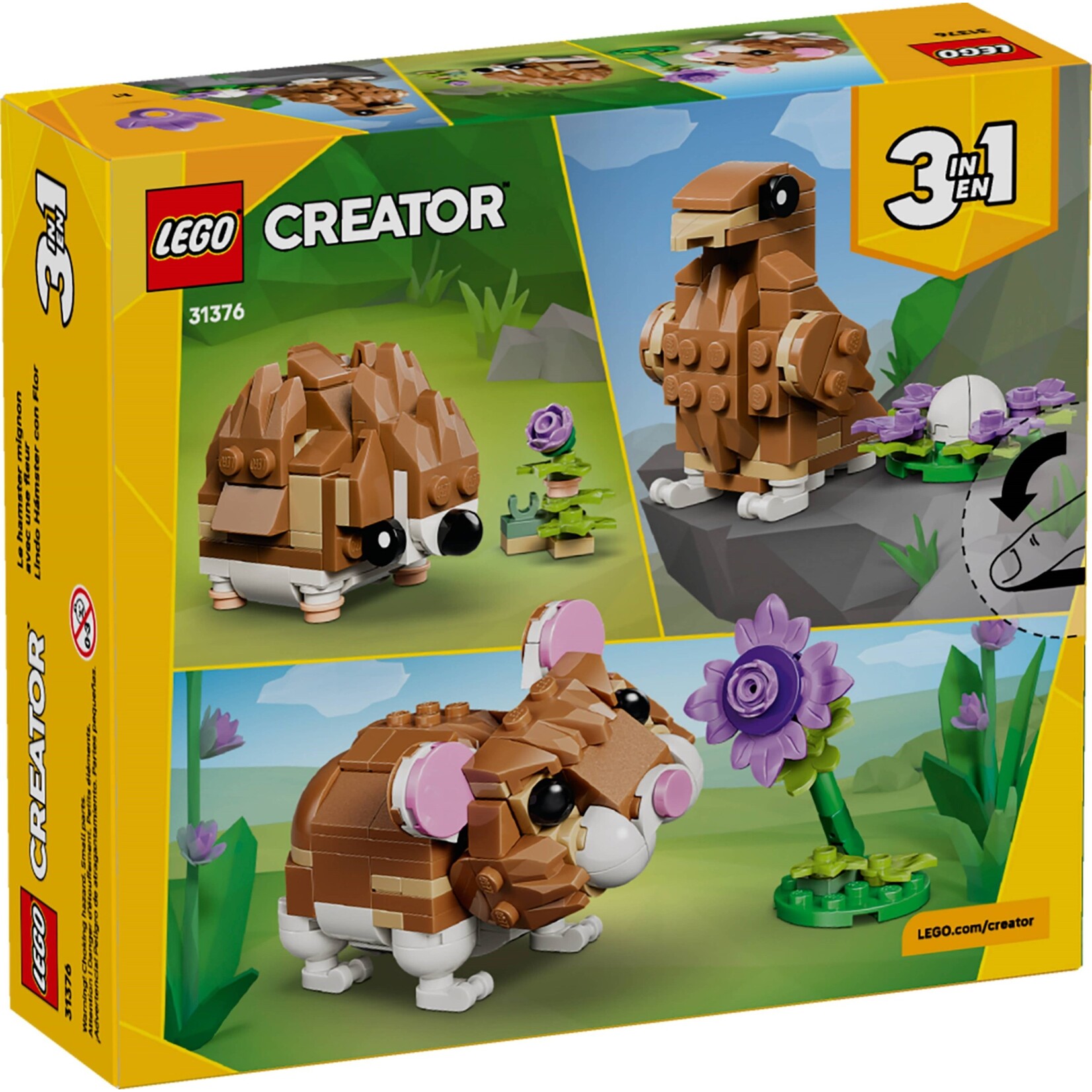LEGO Schattige hamster met bloem - 31376
