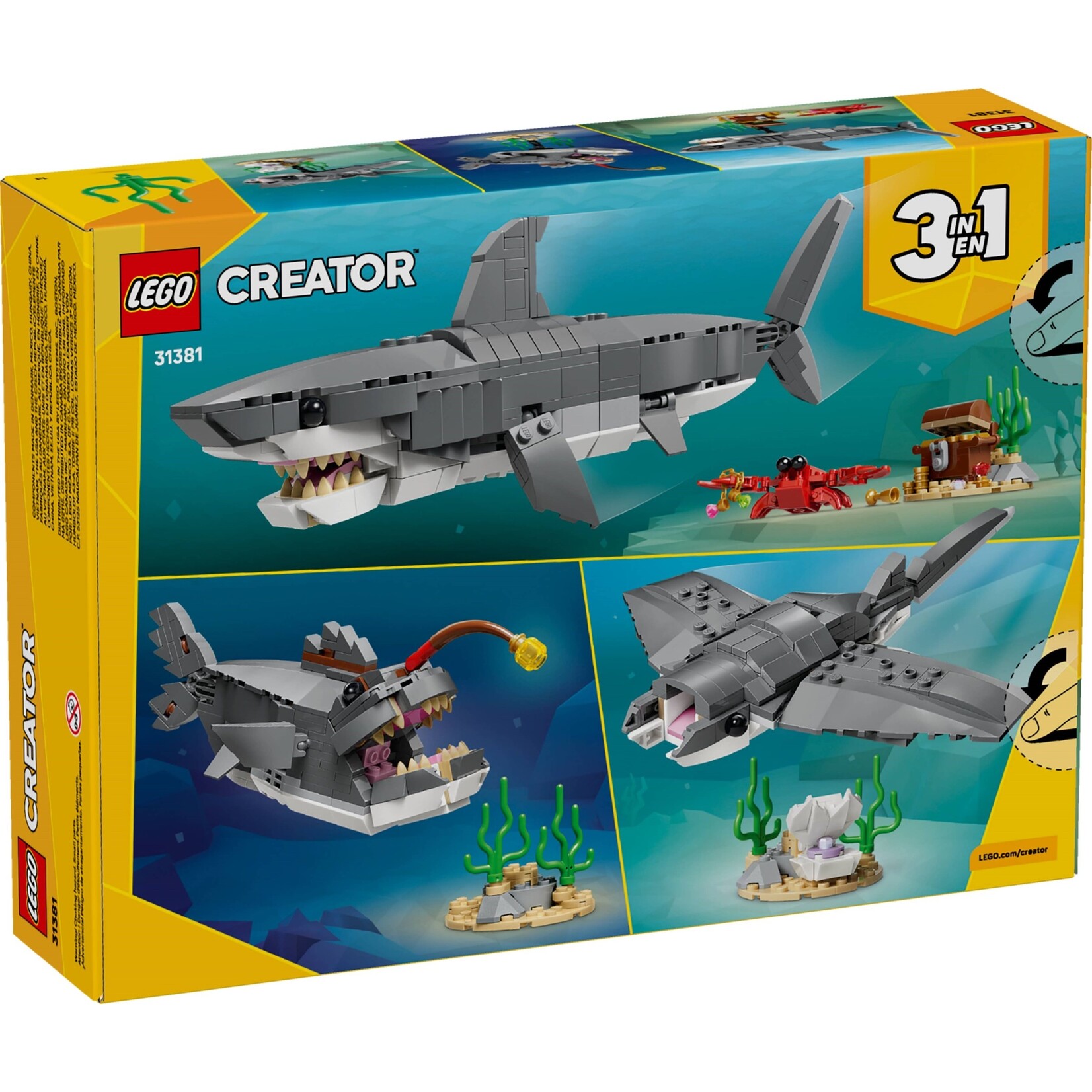 LEGO Woeste haai met schatkist - 31381