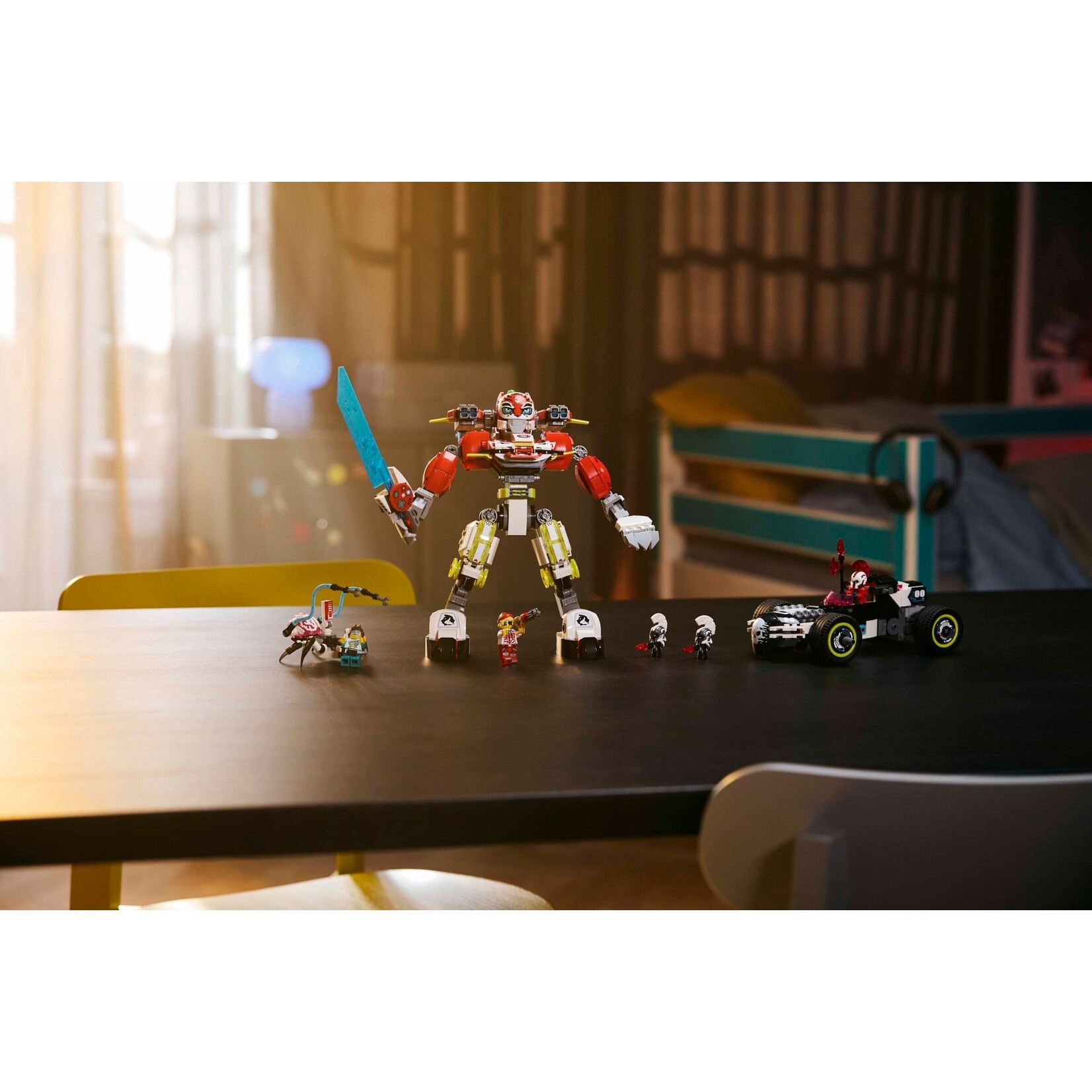 LEGO Coopers tijgermecha en Zero's hot rod auto - 71497