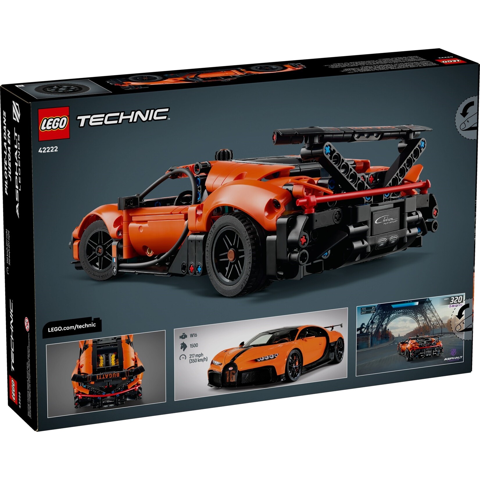 LEGO Bugatti Chiron Pur Sport hypercar - 42222
