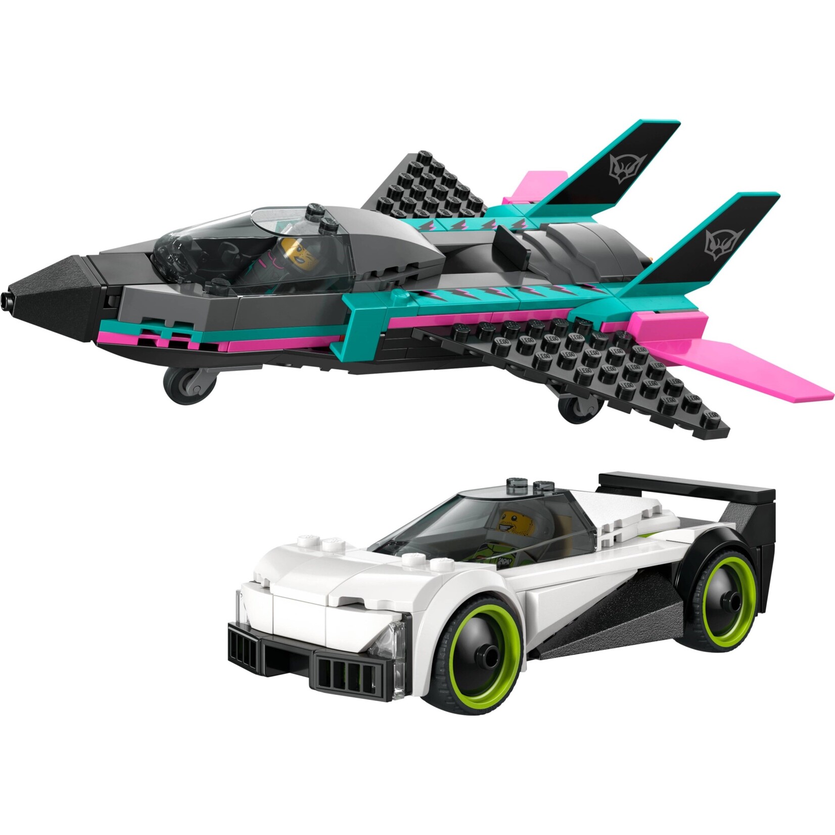 LEGO Straalvliegtuig vs. sportauto  - 60489