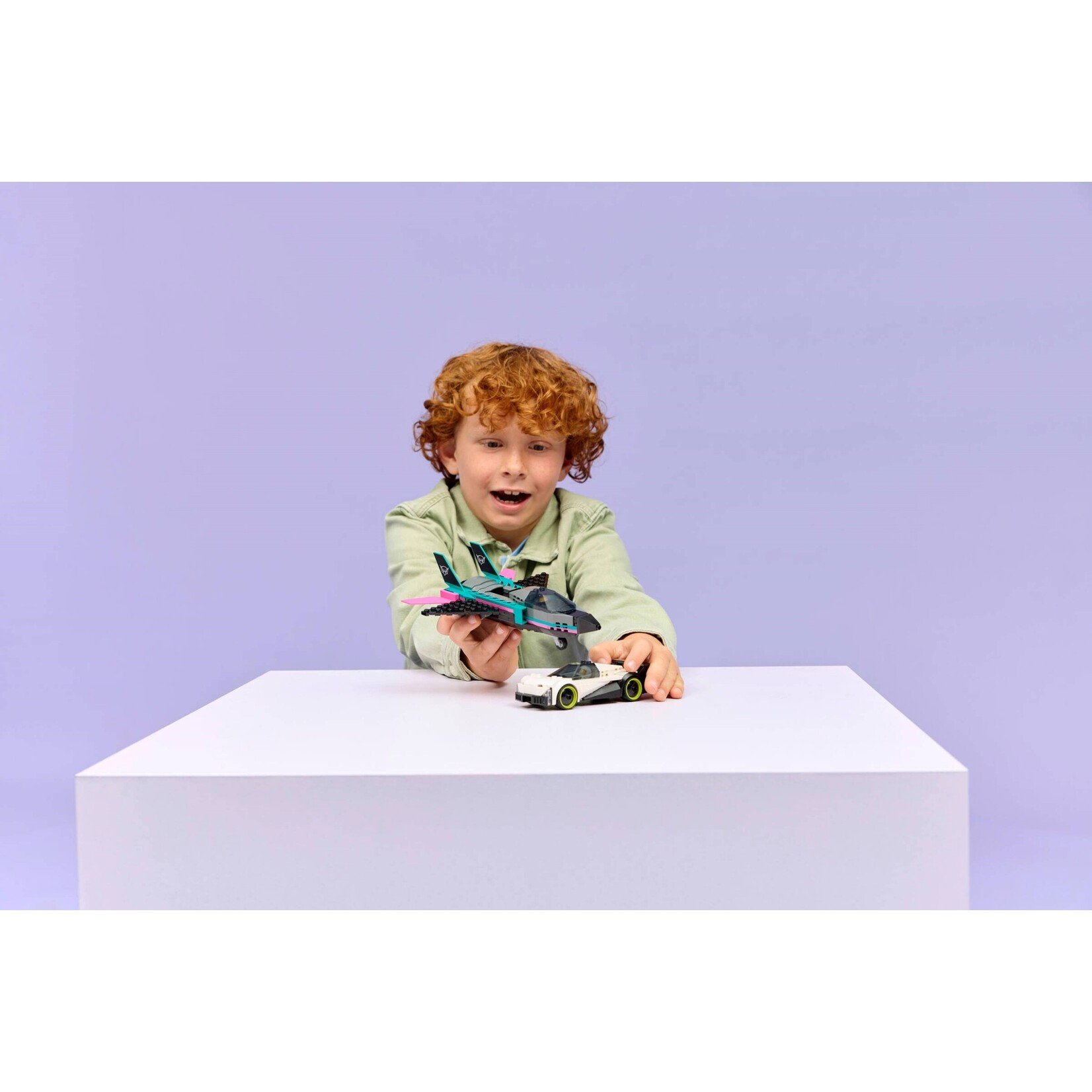 LEGO Straalvliegtuig vs. sportauto  - 60489