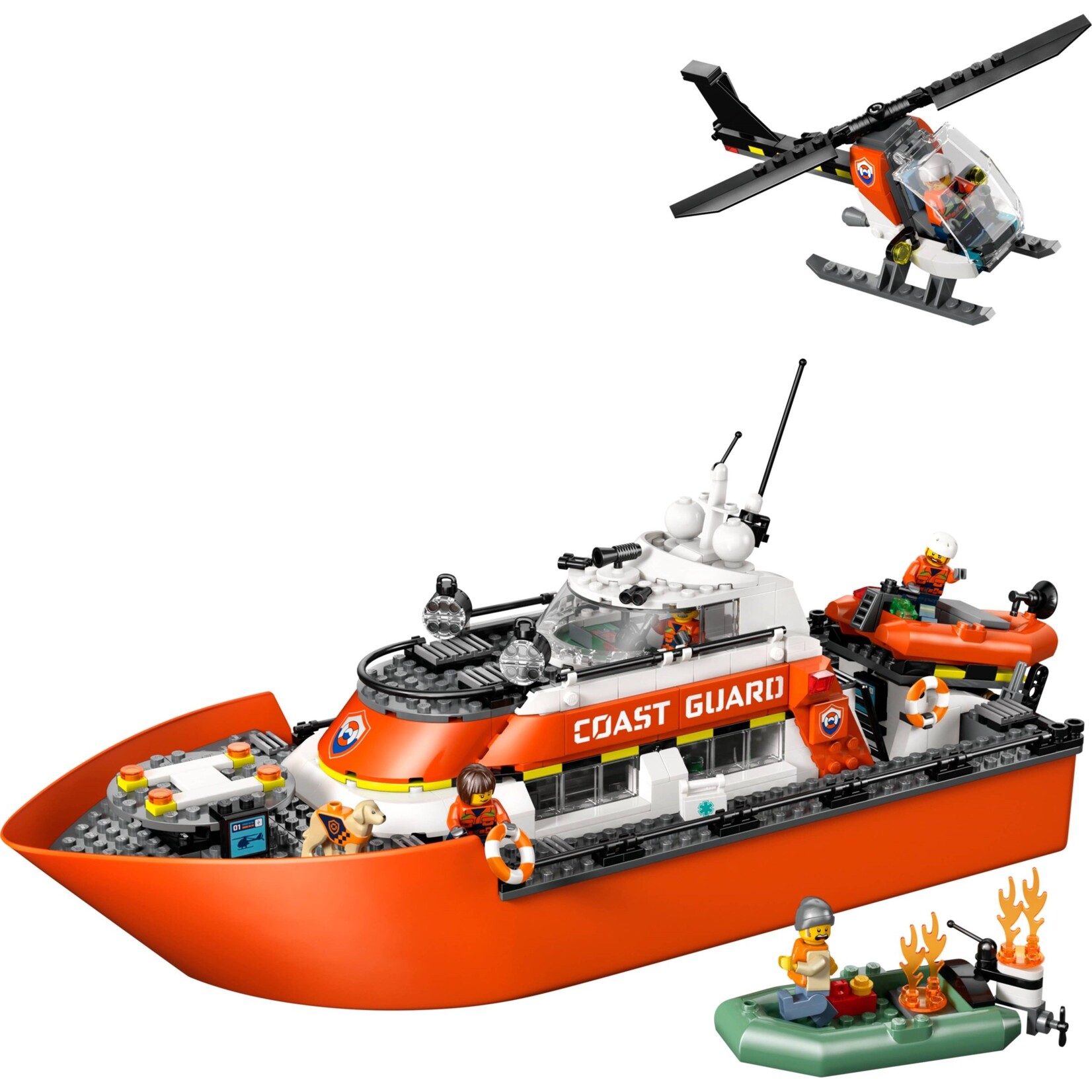 LEGO Kustwacht reddingsboot met helikopter - 60504