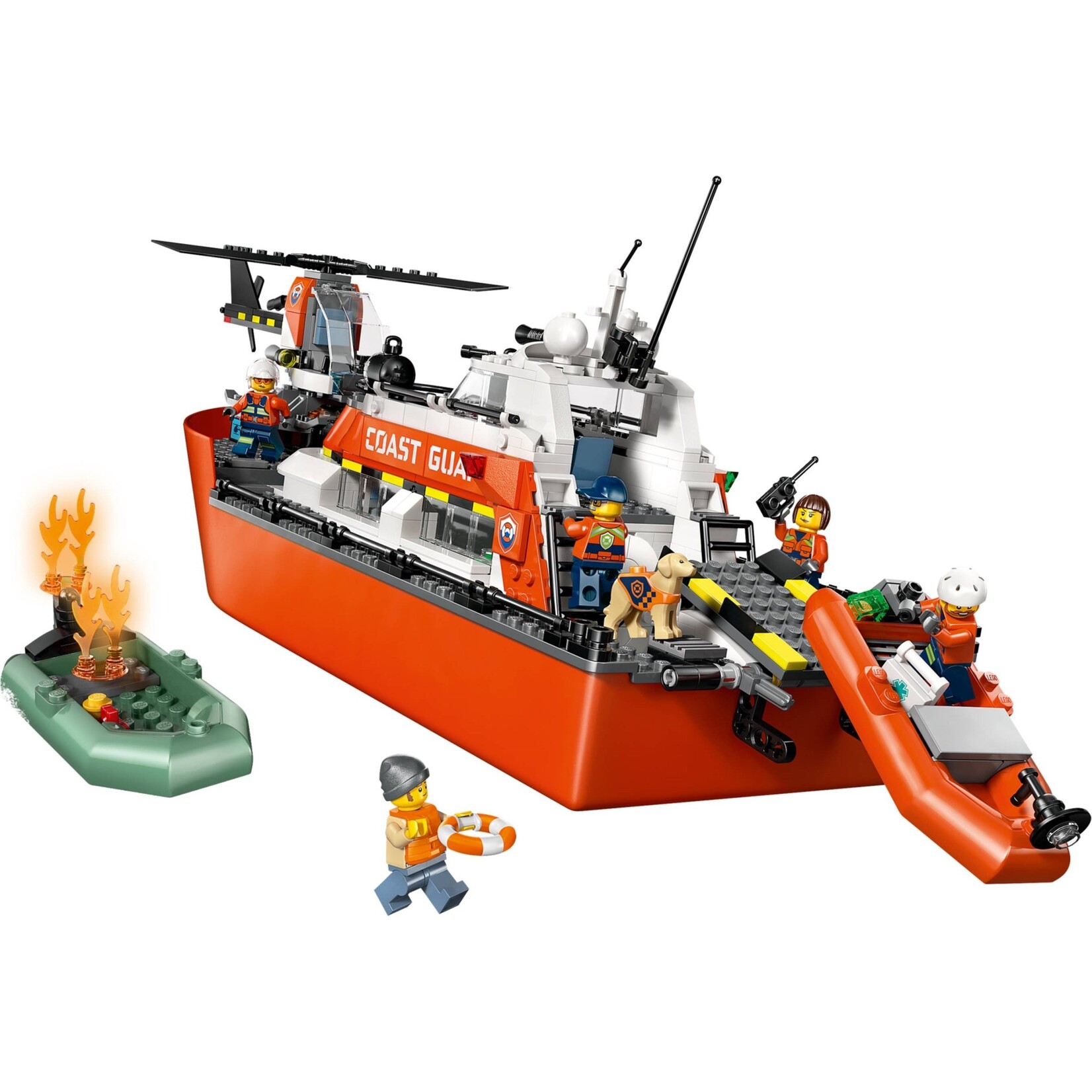 LEGO Kustwacht reddingsboot met helikopter - 60504