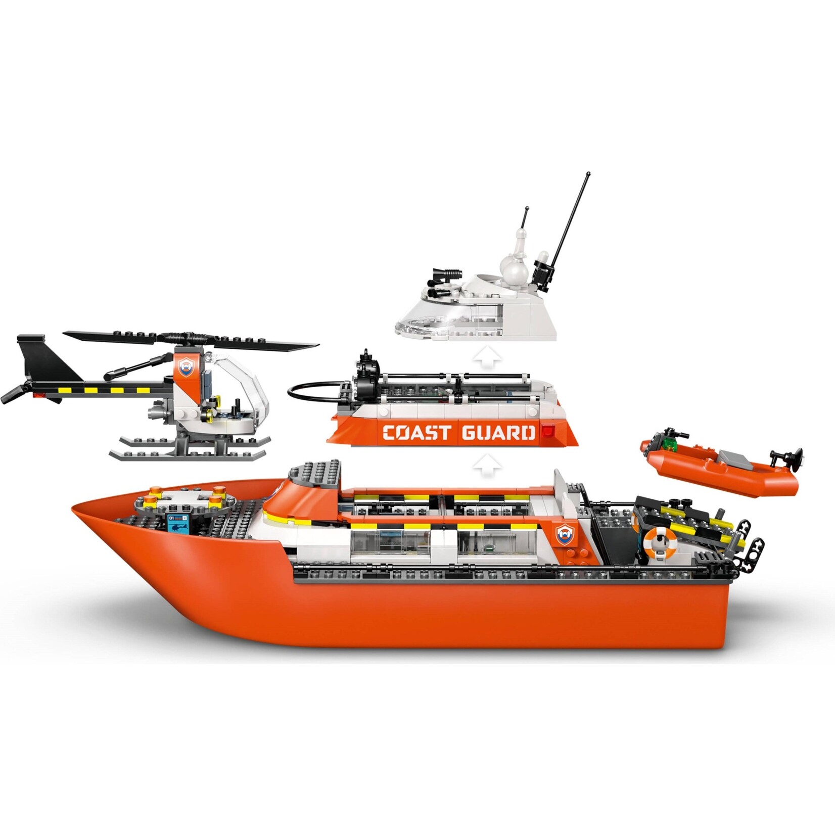 LEGO Kustwacht reddingsboot met helikopter - 60504