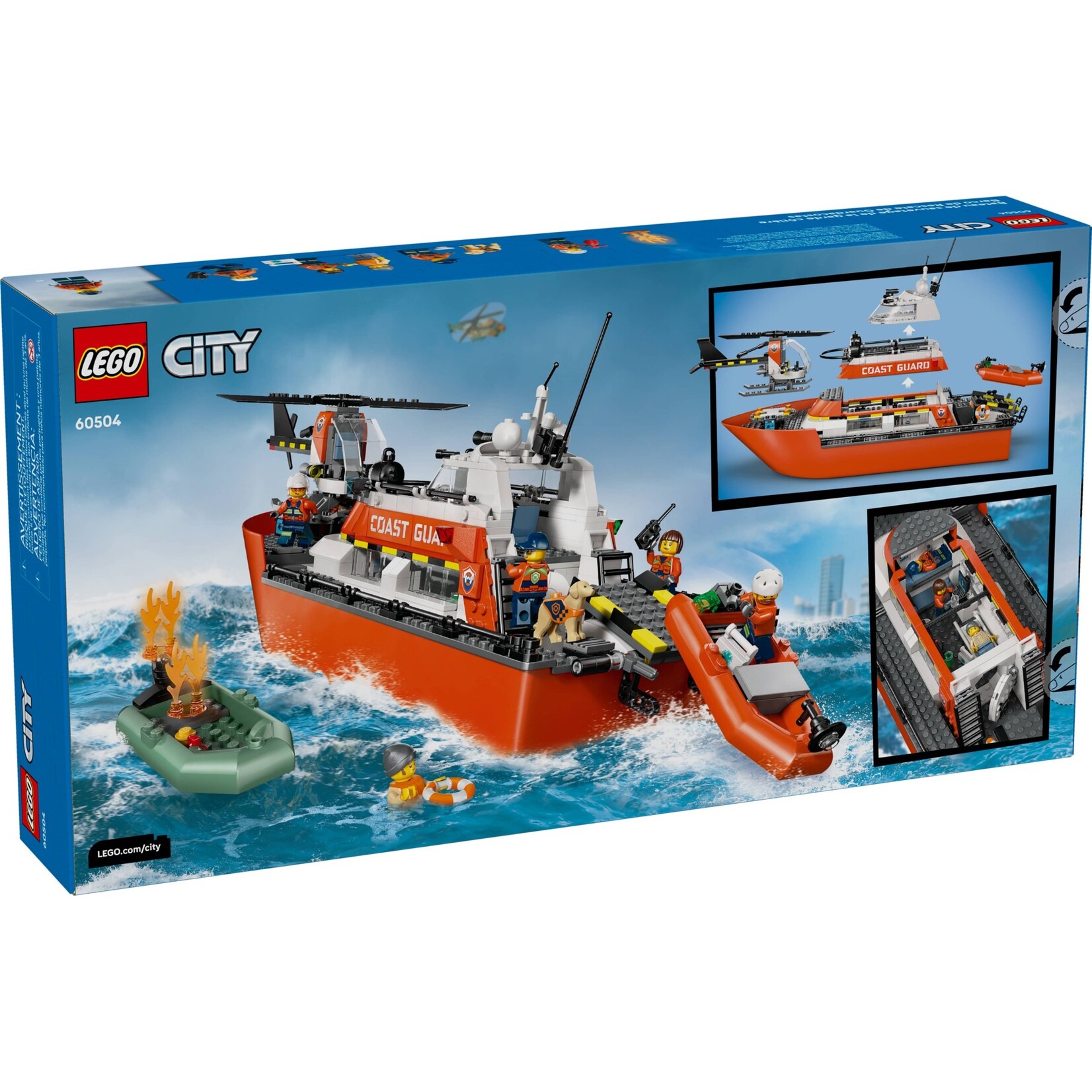 LEGO Kustwacht reddingsboot met helikopter - 60504