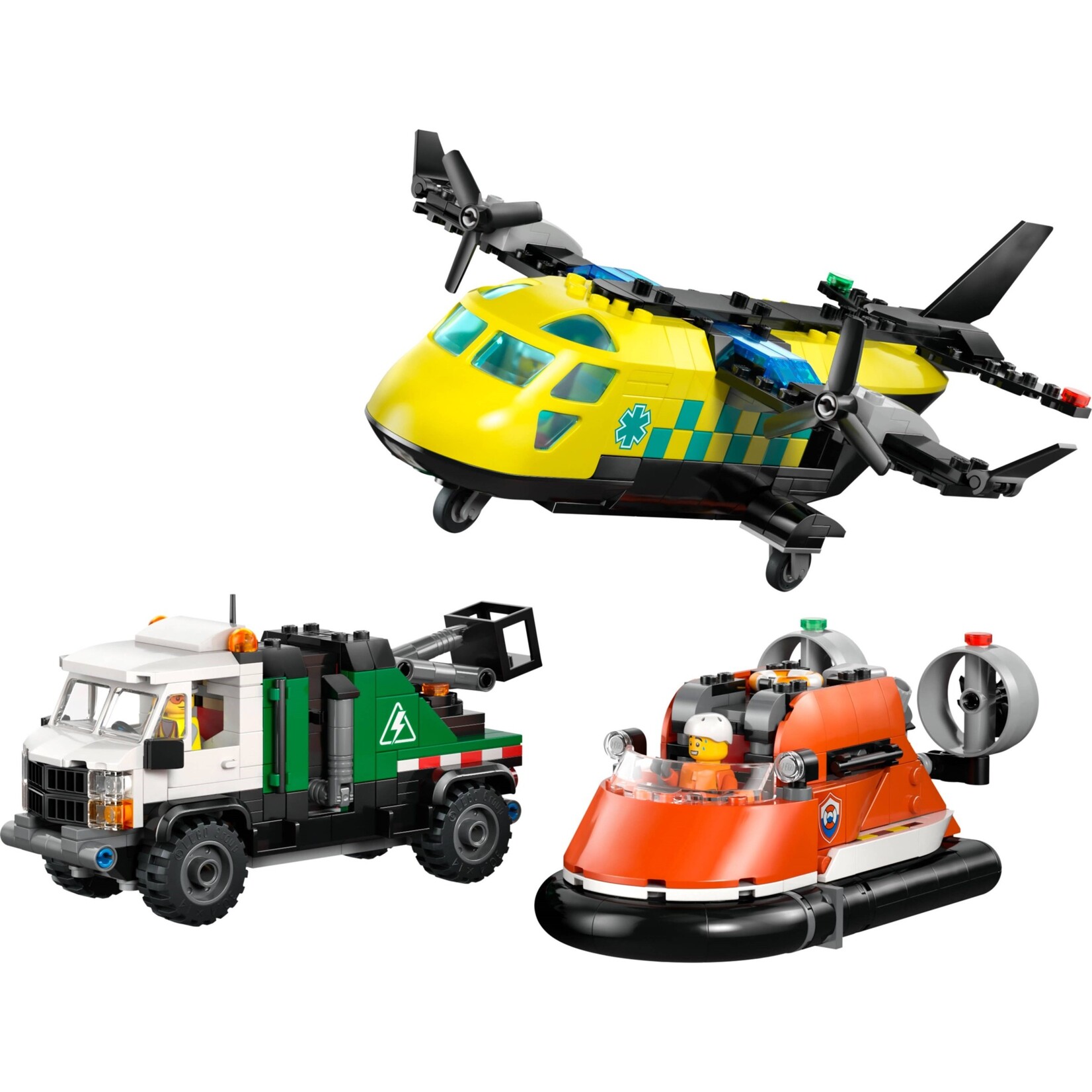 LEGO Vliegtuig, servicewagen en hovercraft remix - 60505