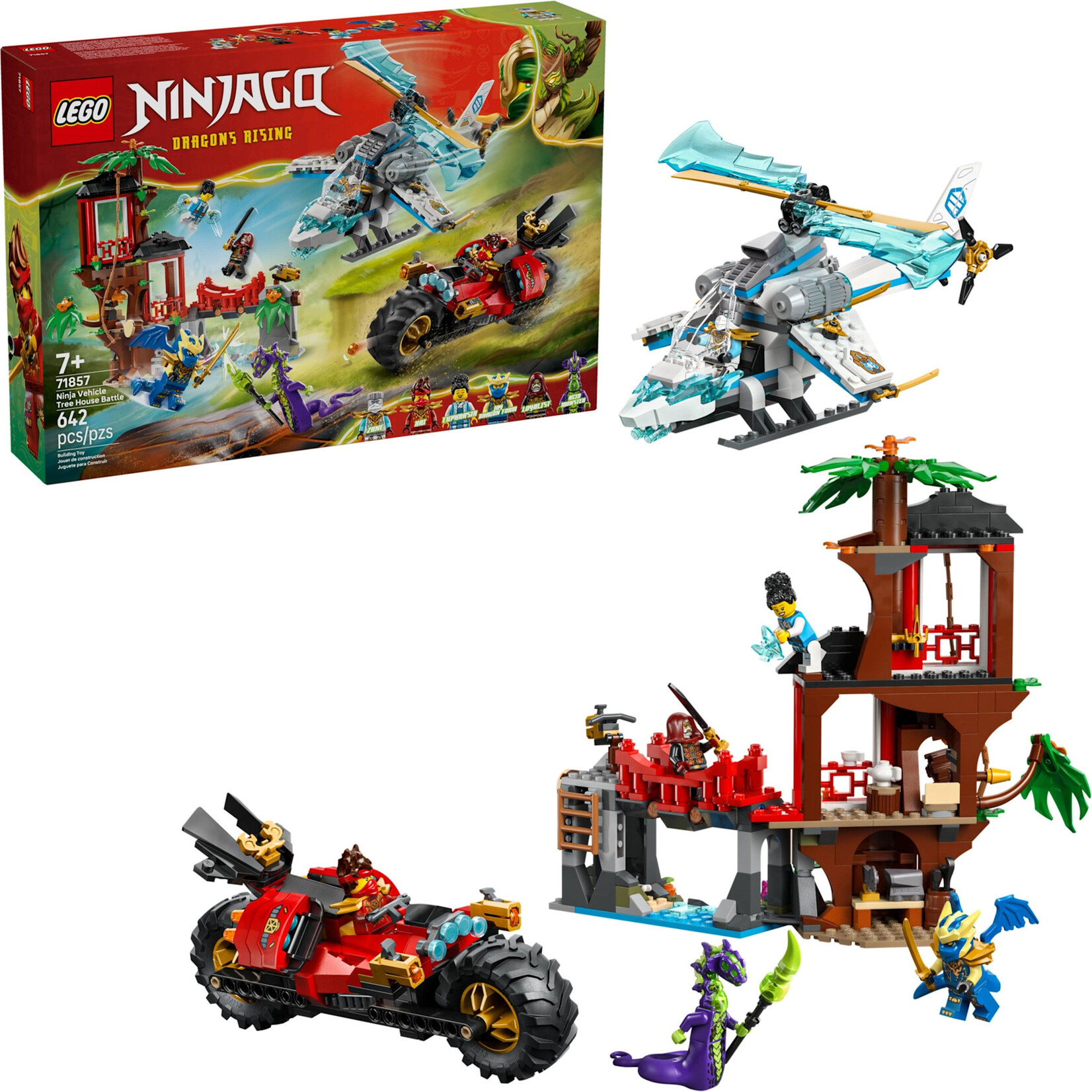 LEGO Ninjavoertuigen bij de boomhut - 71857
