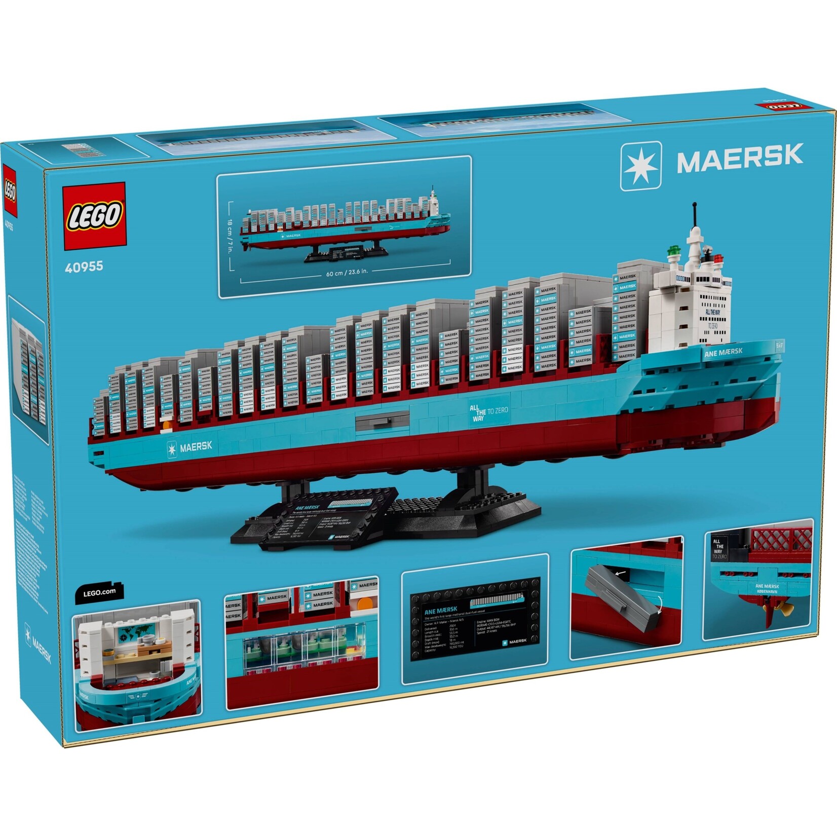 LEGO Maersk containerschip met dubbel brandstofsysteem - 40955