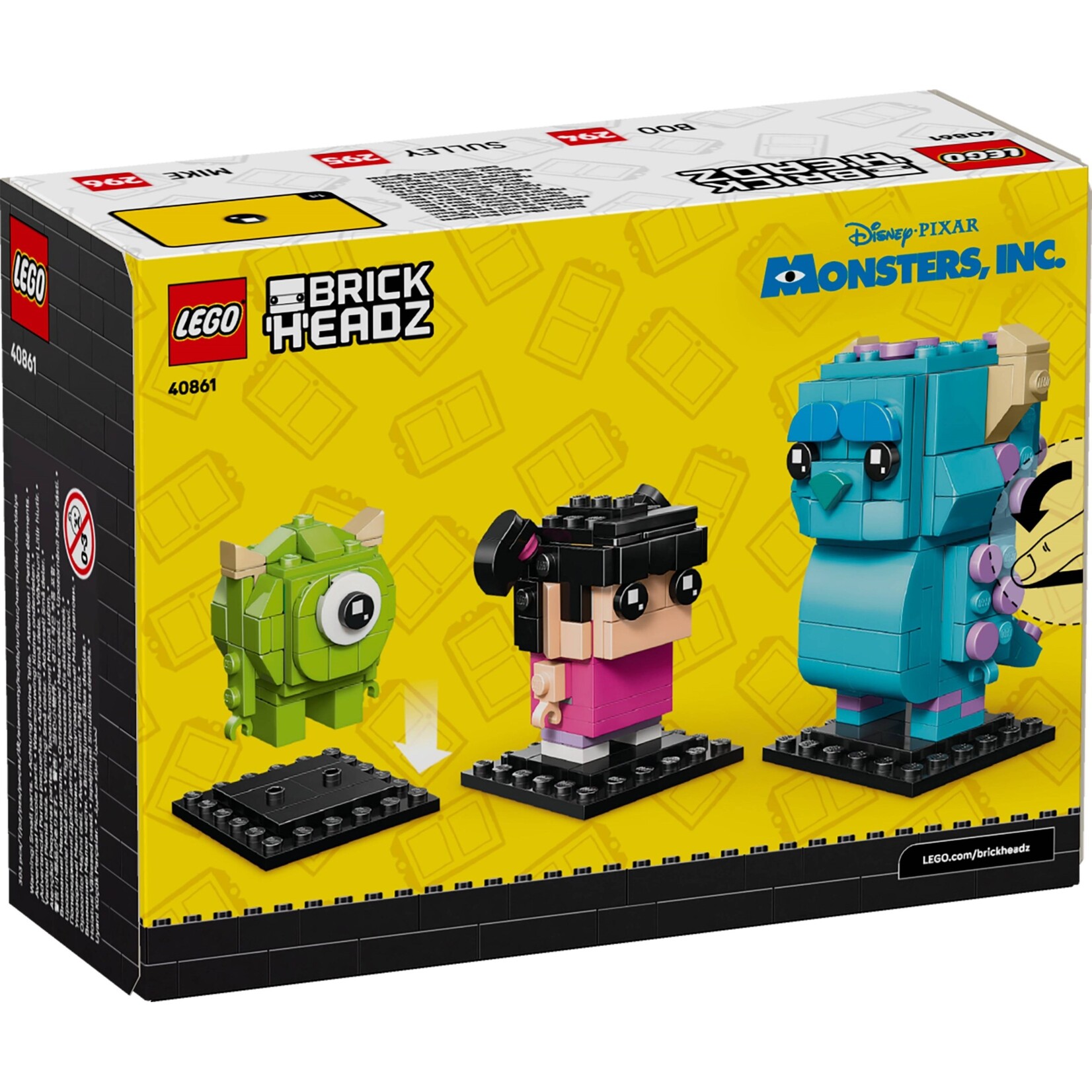 LEGO Figuren van Sulley, Mike en Boe - 40861