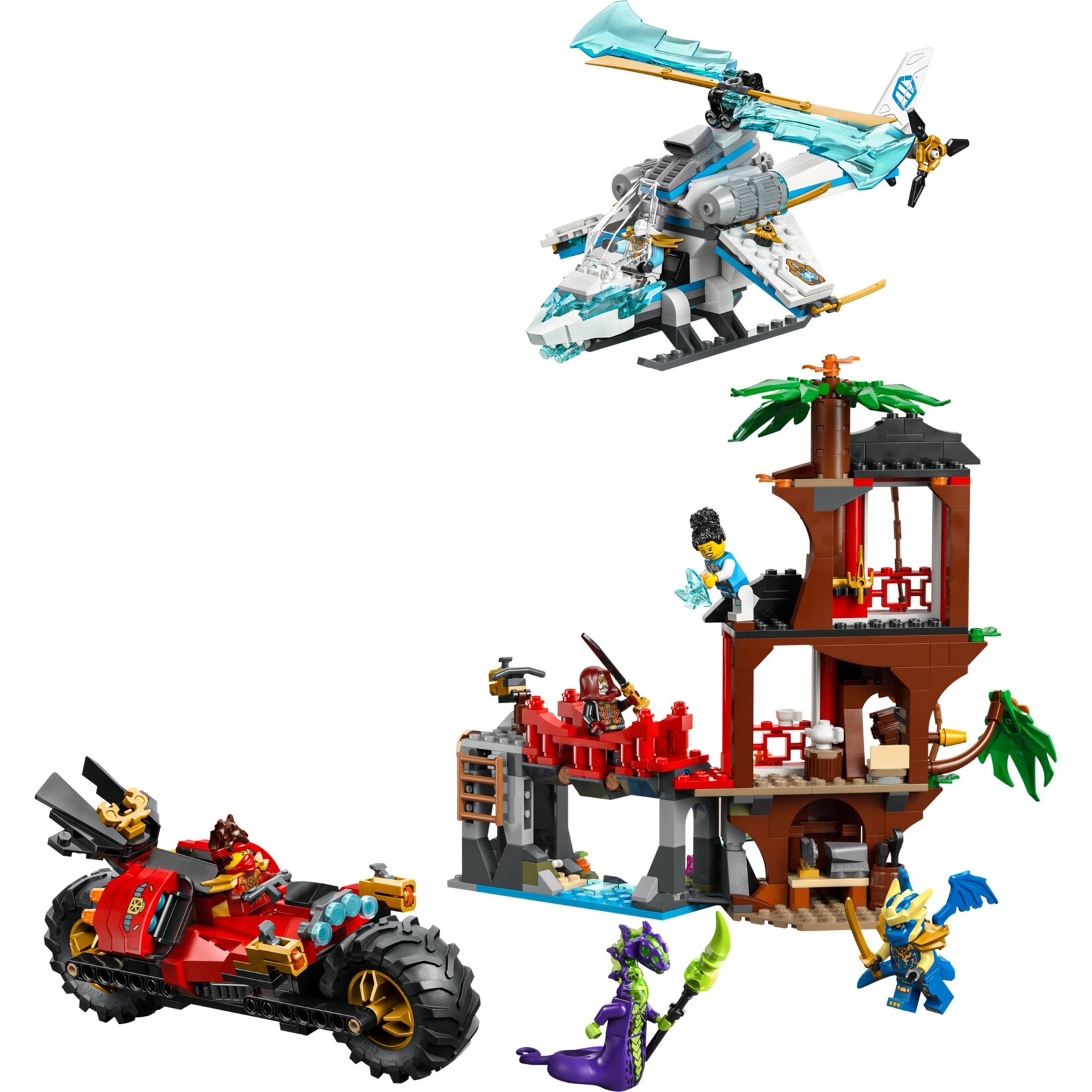 LEGO Ninjavoertuigen bij de boomhut - 71857