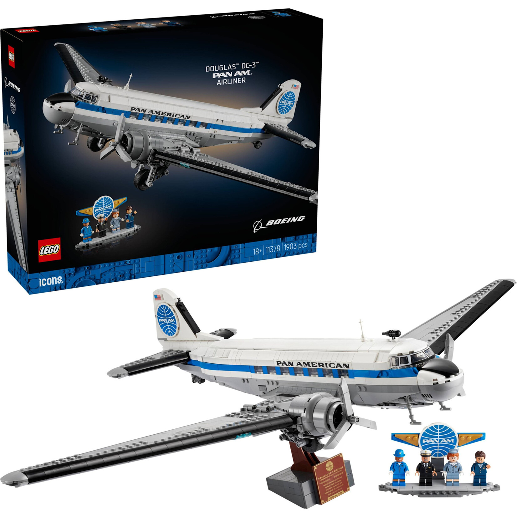 LEGO Douglas™ DC-3™ PAN AM® passagiersvliegtuig - 11378