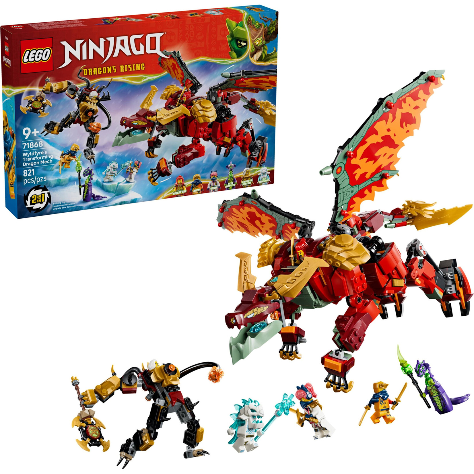 LEGO LEGO Wyldfyre's transformerende drakenmecha - 71868