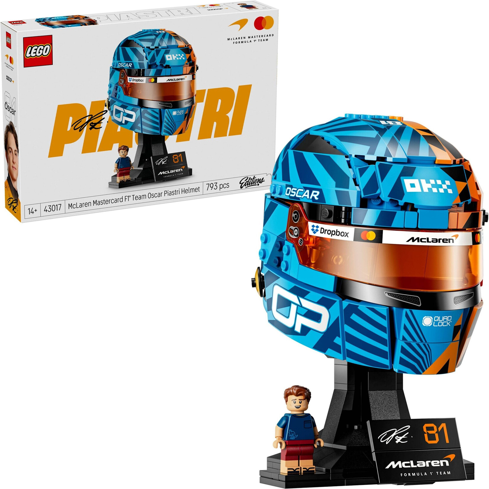 LEGO  McLaren Mastercard F1® Team helm van Oscar Piastri - 43017