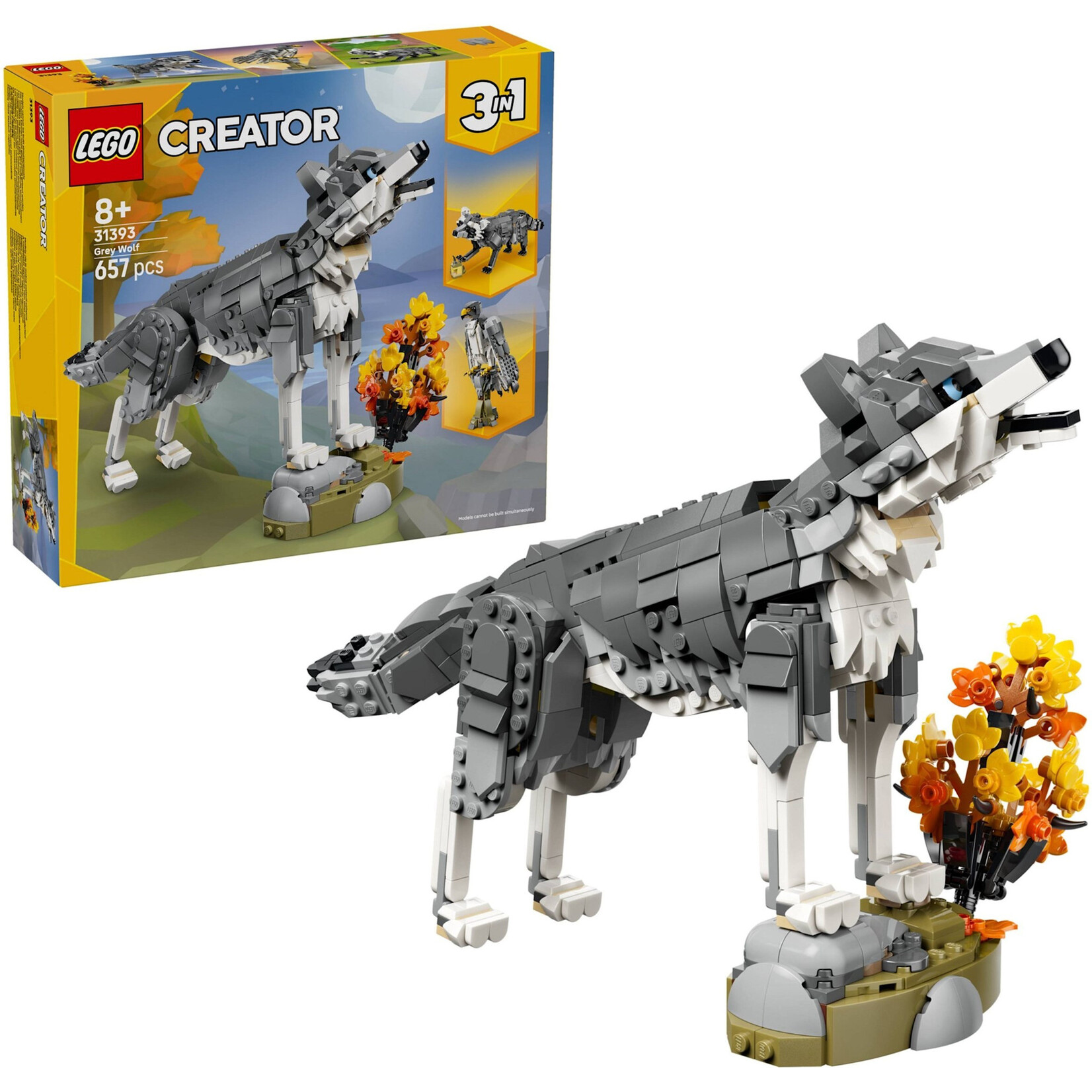 LEGO  Bosdieren: grijze wolf - 31393