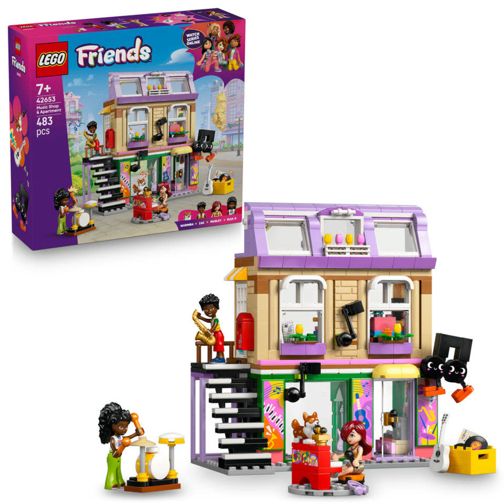 LEGO Muziekwinkel en appartement  - 42653