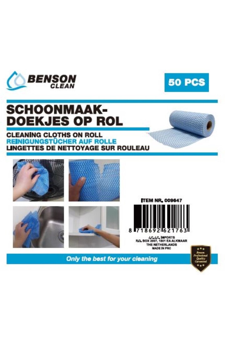 Benson Schoonmaakdoekjes op Rol - 50 stuks