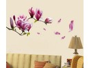 Muursticker magnolia bloem paars