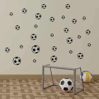 Muursticker voetballen 28 stuks Muursticker voetballen 28 stuks