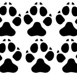 Muursticker pootafdruk hond Muursticker pootafdruk hond