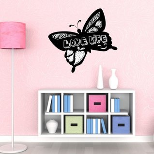 Muursticker vlinder krijtbord blackboard sticker Muursticker vlinder krijtbord blackboard sticker