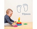 muursticker geboortesticker baby voeten