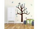 Muursticker boom met uilen en vogels kinderkamer (mint)