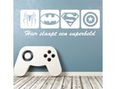 Muursticker Superhelden logo van Spiderman, Batman, Superman en Captain America