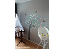 Muursticker bloesem boom mint en wit babykamer