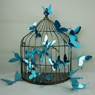 Muursticker 3d vlinders (blauw glans) Muursticker 3d vlinders (blauw glans)