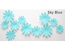 3D bloemen licht blauw muurstickers