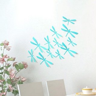 Muursticker 3D libellen Muursticker 3D libellen