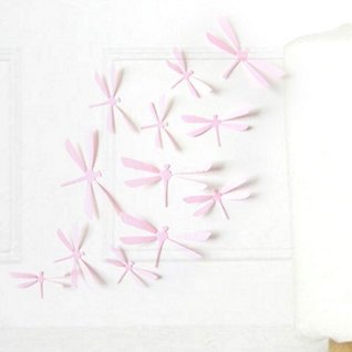 Muursticker 3D libellen roze Muursticker 3D libellen roze