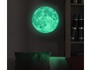 Muursticker glow in the dark maan 30cm babykamer