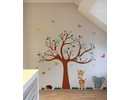 Muursticker boom met beesten babykamer / kinderkamer