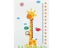 Muursticker giraffe aapje groeimeter babykamer / kinderkamer