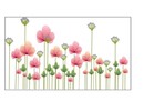 Muursticker bloemen strook roze poppy kinderkamer