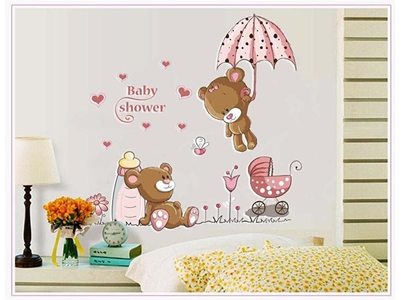 Muursticker beren babykamer - kinderkamer