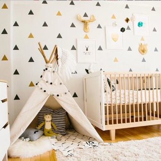 Muursticker driehoek triangels print / patroon babykamer