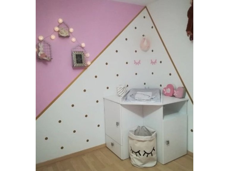 Muursticker stippen cirkels print / patroon kinderkamer - babykamer