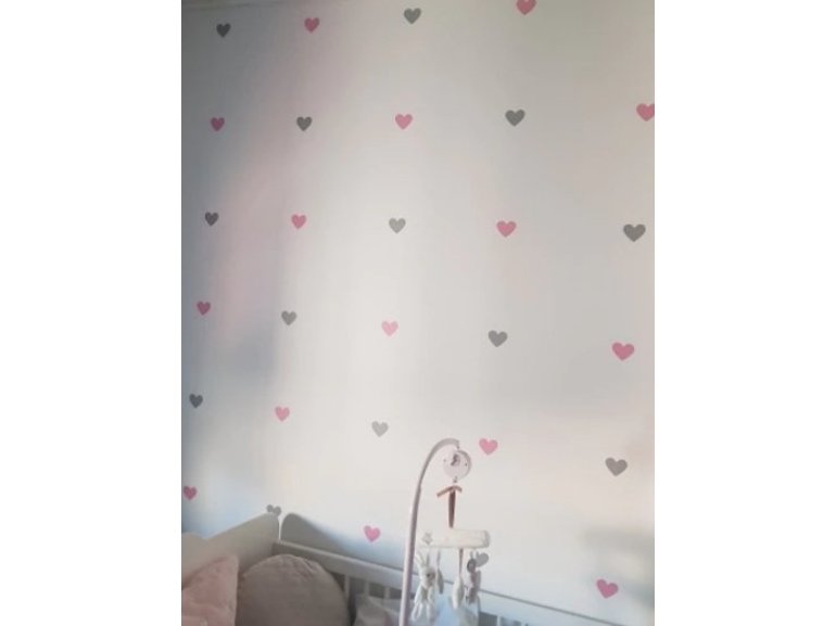 Muursticker hartjes babykamer / kinderkamer