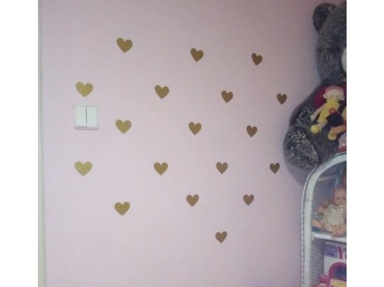 Muursticker hartjes babykamer / kinderkamer