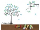 Muursticker boom en apen babykamer /  kinderkamer