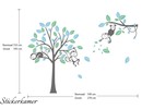 Muursticker boom en apen babykamer /  kinderkamer