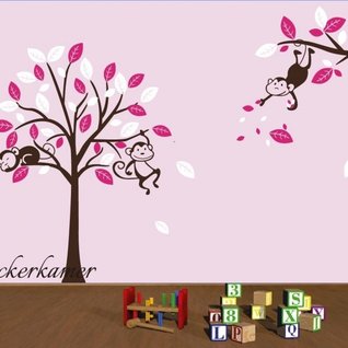 Muursticker boom en apen babykamer / kinderkamer Muursticker boom en apen babykamer / kinderkamer