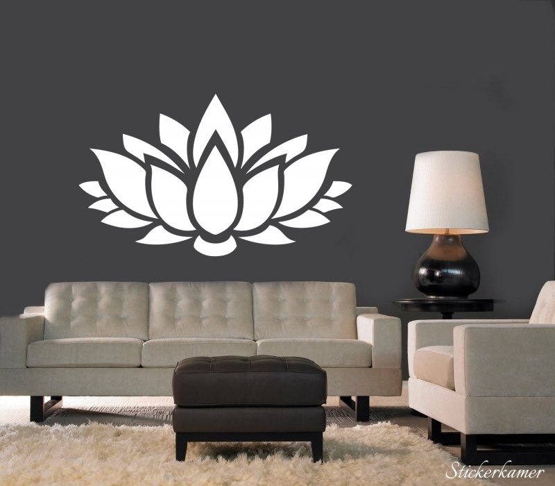 Muursticker yoga  lotus lotus wanddecoratie